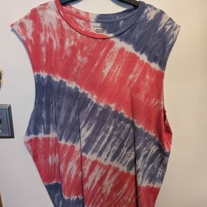 Men's sleeveless tye dye shirt